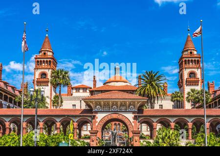 Flagler College, St. Augustine, Florida. Das Small College wurde 1968 gegründet, ursprünglich wurde das Ponce de Leon Hotel 1888 vom Industriellen Eisenbahnpionier Hen gegründet Stockfoto