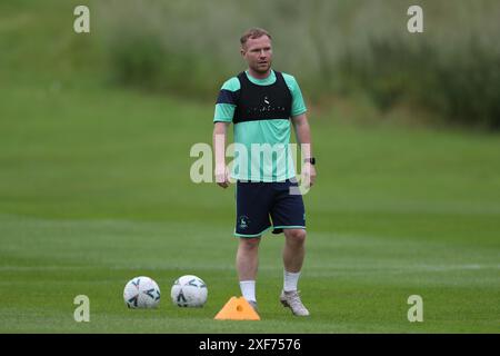 Maiden Castle, Durham City am Montag, 1. Juli 2024. Adam Campbell von Hartlepool United während des Hartlepool United Pre Season Trainings in Maiden Castle, Durham City am Montag, den 1. Juli 2024. (Foto: Mark Fletcher | MI News) Credit: MI News & Sport /Alamy Live News Stockfoto