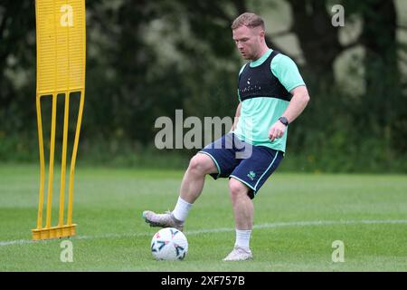 Maiden Castle, Durham City am Montag, 1. Juli 2024. Adam Campbell von Hartlepool United während des Hartlepool United Pre Season Trainings in Maiden Castle, Durham City am Montag, den 1. Juli 2024. (Foto: Mark Fletcher | MI News) Credit: MI News & Sport /Alamy Live News Stockfoto