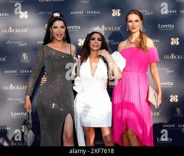 Micaela Schaefer, Kader Loth, Franziska Scheffter bei Harald Gloeoeckler Fashion Night im Loretta am Wannsee, Berlin. *** Micaela Schaefer, Kader Loth, Franziska Scheffter bei der Harald Gloeoeckler Fashion Night in Loretta am Wannsee, Berlin Stockfoto