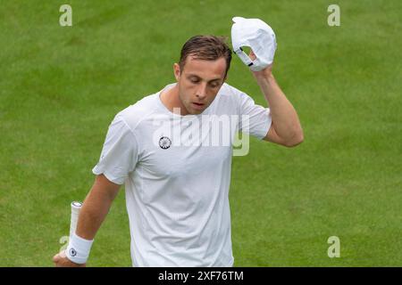 London, Großbritannien. Juli 2024. LONDON, ENGLAND - 1. JULI: Tallon Griekspoor der Niederlande während des ersten Tages des Wimbledon 2024 im All England Lawn Tennis and Croquet Club am 1. Juli 2024 in London, England. (Foto: Marleen Fouchier/BSR Agency) Credit: BSR Agency/Alamy Live News Stockfoto