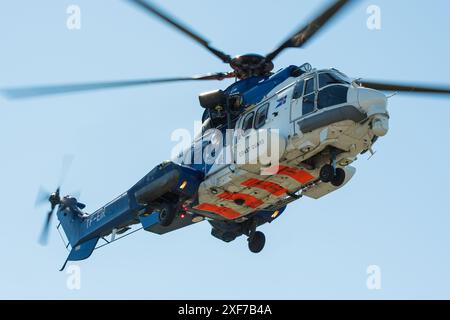 Hornafjordur Island - 25. Juni 2022: Isländischer Airbus H225 Hubschrauber der Küstenwache, TF-EIR Stockfoto