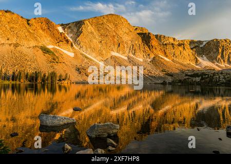 Wyoming, Lake Marie Sonnenaufgang. Stockfoto