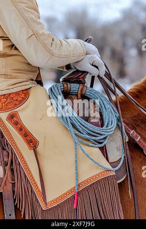 USA, Wyoming, Shell. Hideout Ranch, Big Horn Mountain Range Stockfoto