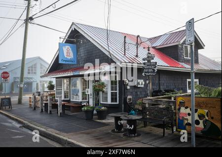 Das Prince Rupert Cow Bay Viertel. Prinz Rupert BC, Kanada. Stockfoto