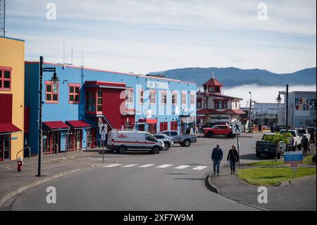 Das Prince Rupert Cow Bay Viertel. Prinz Rupert BC, Kanada. Stockfoto