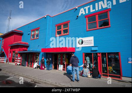 Das Prince Rupert Cow Bay Viertel. Prinz Rupert BC, Kanada. Stockfoto