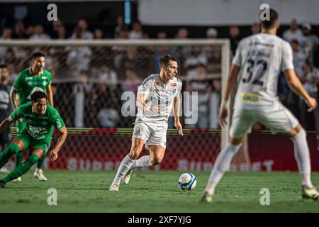 Santos, Brasilien. Juli 2024. Furch während eines Spiels zwischen Santos und Chapecoense, gültig für die dreizehnte Runde der brasilianischen Fußball-Meisterschaft B 2024, das am Montag, 1. Juli 2024, im Stadion Urbano Caldeira (Vila Belmiro) in Santos an der Südküste des Bundesstaates São Paulo ausgetragen wurde. Quelle: Anderson Lira/FotoArena/Alamy Live News Stockfoto