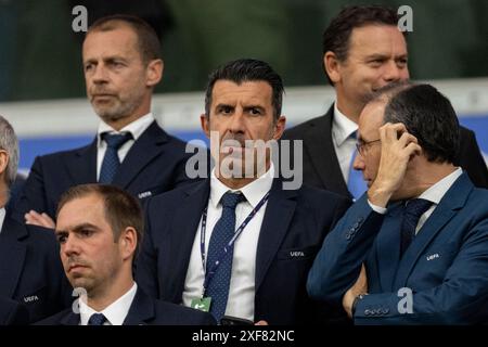 Frankfurt Am Main, Deutschland. Juli 2024. Luis Figo beim Achtelfinale der UEFA EURO 2024 zwischen Portugal und Slowenien in der Frankfurt Arena in Frankfurt am Main am 1. Juli 2024 (Foto: Andrew SURMA/ Credit: SIPA USA/Alamy Live News) Stockfoto