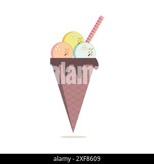 Kegel-Eis Stock Vektor