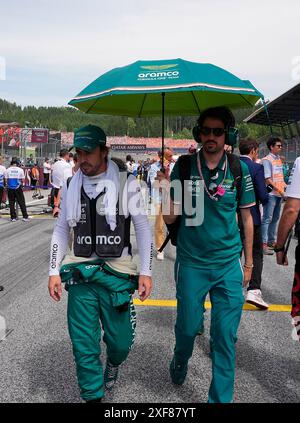 30.06.2024, Red Bull Ring, Spielberg, Formel 1 großer Preis von Österreich 2024, Bild Fernando Alonso (ESP), Aston Martin Aramco Cognizant Formel 1 Team Stockfoto