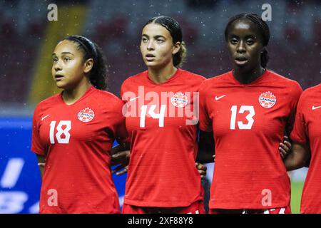 Olivia Smith, Brooklyn Courtnall und Simi Awujo aus Kanada während des Spiels Kanada gegen Korea am 10. August 2022 Stockfoto