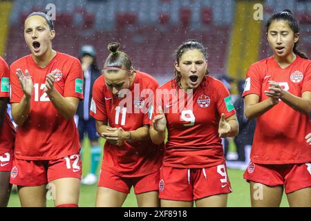 Vivianne Bessette, Kaila Novak und Miya Grant aus Kanada beim Spiel Kanada gegen Korea am 10. August 2022 Stockfoto