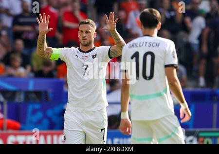 Berlin, Deutschland. Juni 2024. firo : 25.06.2024, Fußball: UEFA EURO 2024, EM, Europameisterschaft 2024, Gruppenphase, M31, Match 31, Niederlande - Österreich Marko Arnautovic von Österreich Gesten Credit: dpa/Alamy Live News Stockfoto