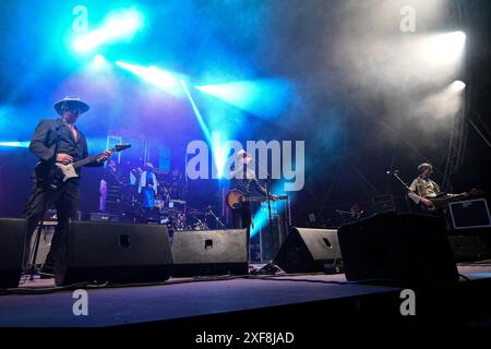 Die Libertines treten während der Tour 2024 im Villa Ada Estate 2024 am 1. Juli 2024 in Rom auf. Stockfoto