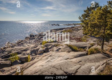 Geografie / Reise, Schweden, Küste der Insel Sandhamn, Provinz Stockholms Iaen, ADDITIONAL-RIGHTS-CLEARANCE-INFO-NOT-AVAILABLE Stockfoto