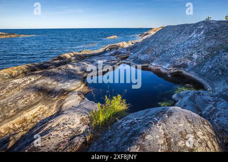 Geografie / Reise, Schweden, Küste der Insel Sandhamn, Provinz Stockholms Iaen, ADDITIONAL-RIGHTS-CLEARANCE-INFO-NOT-AVAILABLE Stockfoto