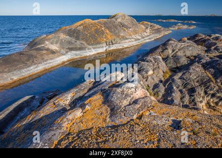 Geografie / Reise, Schweden, Küste der Insel Sandhamn, Provinz Stockholms Iaen, ADDITIONAL-RIGHTS-CLEARANCE-INFO-NOT-AVAILABLE Stockfoto