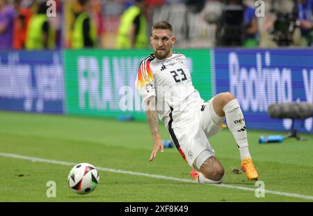 Frankfurt, Deutschland. Juni 2024. firo : 23.06.2024, Fußball: UEFA EURO 2024, EM, Europameisterschaft 2024, Gruppenphase, M25, Match 25, SUI, Schweiz - DE, Deutschland 1:1 Robert Andrich, DE, Einzelaktion Credit: dpa/Alamy Live News Stockfoto