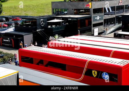 Spielberg, Österreich. Juni 2024. F1 Paddock, F1 Grand Prix von Österreich am 28. Juni 2024 auf dem Red Bull Ring in Spielberg, Österreich. (Foto von HOCH ZWEI) Credit: dpa/Alamy Live News Stockfoto