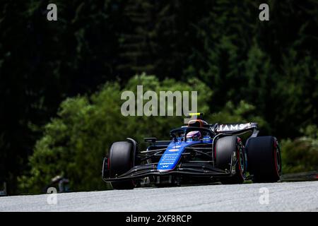 #2 Logan Sargeant (USA, Williams Racing), Formel 1 Grand Prix von Österreich auf dem Red Bull Ring am 28. Juni 2024 in Spielberg, Österreich. (Foto: HOCH ZWEI) Stockfoto