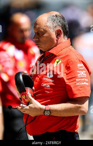 Frederic Vasseur (FRA, Scuderia Ferrari), der Formel 1 Grand Prix von Österreich auf dem Red Bull Ring am 28. Juni 2024 in Spielberg, Österreich. (Foto: HOCH ZWEI) Stockfoto