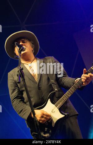 Rom, Italien. Juli 2024. Peter Doherty auf der Bühne des Villa Ada Festivals. Cristina Massei/Alamy Live News Stockfoto