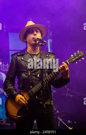 Rom, Italien. Juli 2024. Carl Barat der Libertines lebt im Villa Ada Festival. Cristina Massei/Alamy Live News Stockfoto