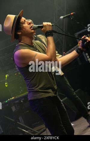 Rom, Italien. 1. Juli 2024. Carl Barat der Libertines live beim Villa Ada Festival. Cristina Massei/Alamy Live News Stockfoto