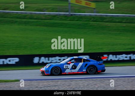 Spielberg, Österreich. Juni 2024. #19 Lirim Zendeli (D, Ombra), Porsche Mobil 1 Supercup auf dem Red Bull Ring am 28. Juni 2024 in Spielberg, Österreich. (Foto von HOCH ZWEI) Credit: dpa/Alamy Live News Stockfoto