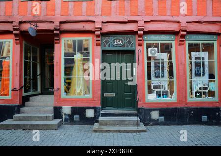 Kaufen Sie Fassade in älteren Vierteln in Randers, Jütland, Dänemark, Skandinavien Stockfoto