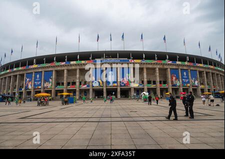 BERLIN, DEUTSCHLAND - 21. JUNI 2024: Euro 2024 Groupe D Spiel Polen gegen Österreich 1:3. Olympiastadion Des Olympiastadions Stockfoto