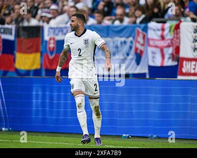 GELSENKIRCHEN, DEUTSCHLAND - JUNI 30: Kyle Walkerwährend des Achtelfinales der UEFA EURO 2024 zwischen England und der Slowakei am 30. Juni in der Arena AufSchalke, Stockfoto