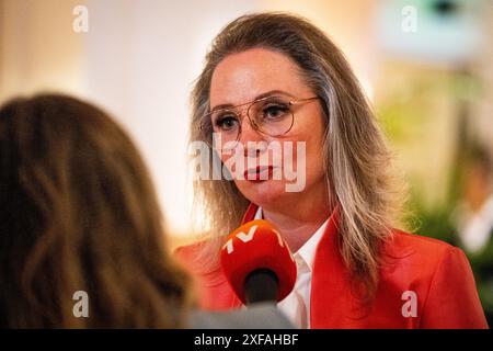 Den Haag, Niederlande. Juli 2024. DEN HAAG - Minister Fleur Agema während der Übergabe im Ministerium für Gesundheit, Wohlfahrt und Sport. ANP TOBIAS KLEUVER niederlande Out - belgien Out Credit: ANP/Alamy Live News Stockfoto
