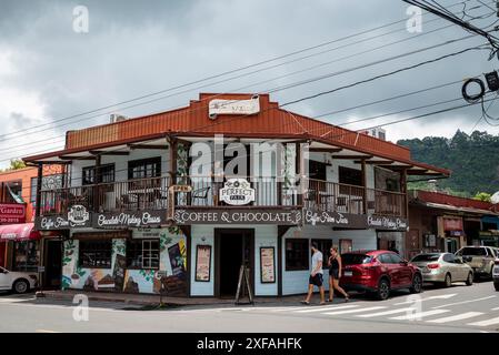 Caffe in Boquete, einer kleinen Bergstadt in der Provinz Chiriquí, Panama Stockfoto