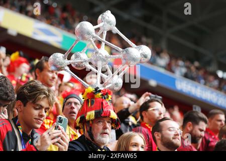 Düsseldorf, Deutschland. Juli 2024. Belgien Fan Fußball/Fußball : UEFA Europameisterschaft Deutschland 2024 Achtelfinale zwischen Frankreich 2-1 Belgien in der Düsseldorfer Arena in Düsseldorf. Quelle: Mutsu Kawamori/AFLO/Alamy Live News Stockfoto