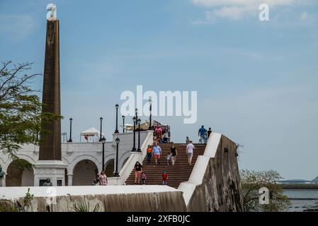 Plaza de Francia, ursprünglicher Stadtplatz, heute französischer Platz, der der Rolle Frankreichs beim Bau des Panamakanals gewidmet ist. Casco Viejo, das alte Stadtzentrum, P Stockfoto