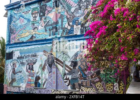 Street Art, Paseo Esteban Huertas, Casco Viejo, das alte Stadtzentrum, Panama City, Panama Stockfoto