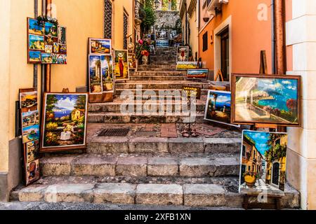 Geographie / Reisen, Italien, Sizilien, Taormina, Kunstgalerie, ADDITIONAL-RIGHTS-CLEARANCE-INFO-NOT-AVAILABLE Stockfoto