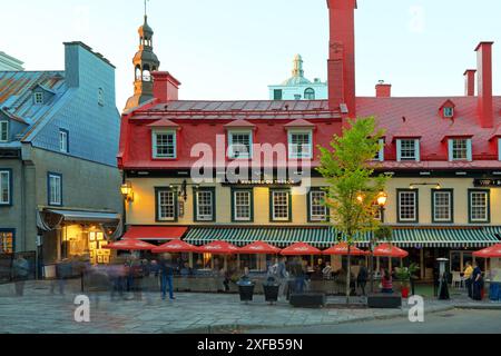 Geografie / Reisen, Kanada, Quebec City, Quebec, Auberge du Tresor und 1640 Bistro, Place des Armes, ADDITIONAL-RIGHTS-CLEARANCE-INFO-NOT-AVAILABLE Stockfoto