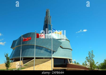 Geographie / Reisen, Kanada, Manitoba, Winnipeg, Kanadisches Museum für Menschenrechte, ADDITIONAL-RIGHTS-CLEARANCE-INFO-NOT-AVAILABLE Stockfoto