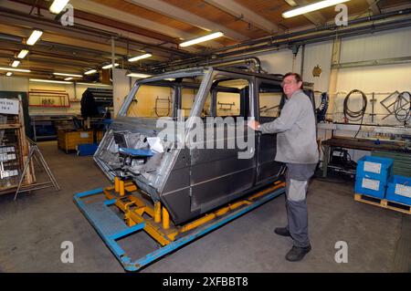 Bau der mercedes G-Klasse in graz Bau der mercedes G-Klasse Stockfoto