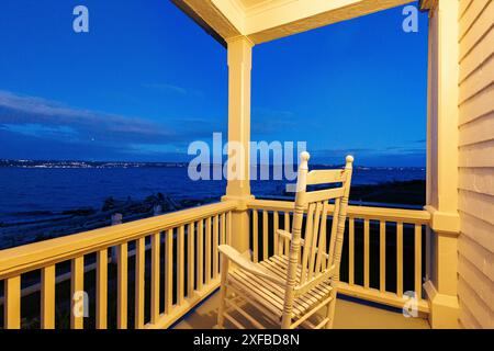 Das historische Keeper's Quarter auf Maury Island im Puget Sound, Washington. Stockfoto