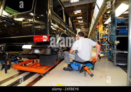 Bau der mercedes G-Klasse in graz Bau der mercedes G-Klasse Stockfoto