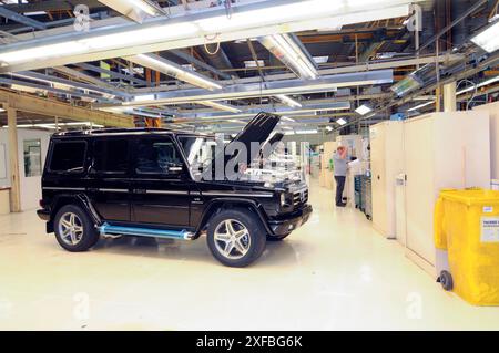 Bau der mercedes G-Klasse in graz Bau der mercedes G-Klasse Stockfoto