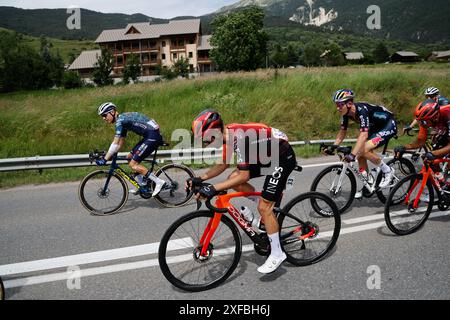 Tour de Frace 2024, Stage 4, Pinerolo nach Valloire - 01. JULI: Jonathan Castroviejo für das Team Ineos Grenadiers während der 4 111. Auflage des Tour de France 2024 Radrennens, eine Etappe von 140 km 07/2024 ( Foto: Jan de Meuleneir / Pool/ GodingImages Stockfoto