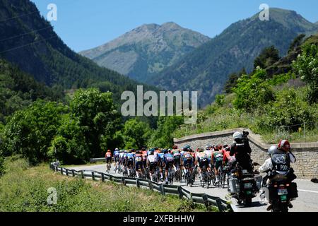 Tour de Frace 2024, Stage 4, Pinerolo nach Valloire - 01. JULI : während der 4 111. Auflage der Tour de France 2024 Radrennen, eine Etappe von 140 km 07/2024 ( Foto: Jan de Meuleneir / GodingImages Stockfoto