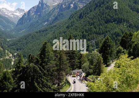 Tour de Frace 2024, Stage 4, Pinerolo nach Valloire - 01. JULI : während der 4 111. Auflage der Tour de France 2024 Radrennen, eine Etappe von 140 km 07/2024 ( Foto: Jan de Meuleneir / GodingImages Stockfoto