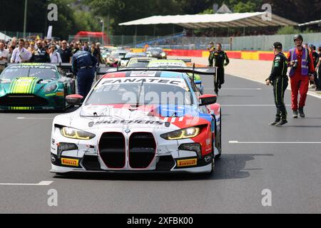 #32 Sheldon VAN DER LINDE (ZAF) / Dries VANTHOOR (BEL) / Charles WEERTS (BEL), #32, BMW M4 GT3, Team: WRT (BEL), Motorsport, CrowdStrike 24H of Spa, Belgien, Spa-Francorchamps, 29.06.2024 Foto: Eibner-Pressefoto/Jürgen Augst Stockfoto