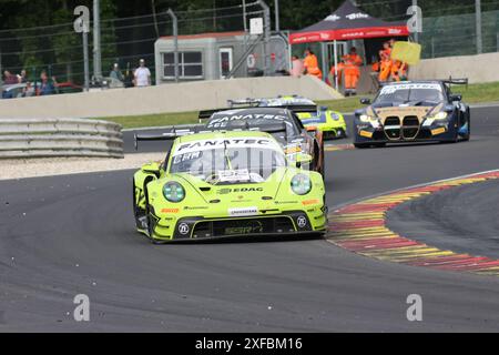 Mathieu JAMINET (FRA) / Matt CAMPBELL (aus) / Frederic MAKOWIECKI (FRA), #92, Porsche 911 GT3 R (992), Team: SSR Herberth (DEU), Motorsport, CrowdStrike 24H of Spa, Belgien, Spa-Francorchamps, 29.06.2024 Foto: Eibner-Pressefoto/Jürgen Augst Stockfoto